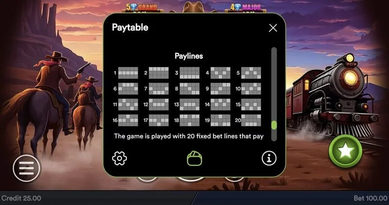 Gold Train Heist – pole vyplněné mincemi a pevný Jackpot